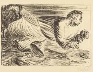 The Raging Barbarian, by Ernst Barlach, ink, 1916