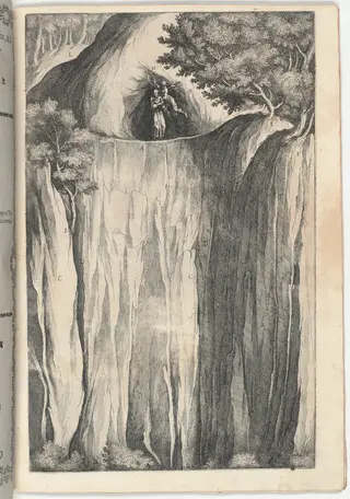 The Temptation of Saint Francis (Tentazione di San Francesco) [plate O], by Jacopo Ligozzi, ink, 1612