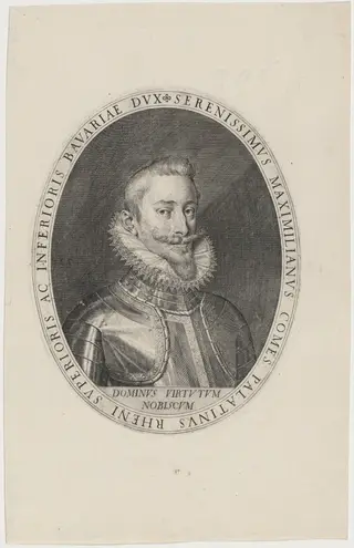 Maximilian I, Duke of Bavaria, by Jan Sadeler I, ink, 1575