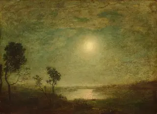 Moonlight, by Ralph Albert Blakelock, oil, 1890