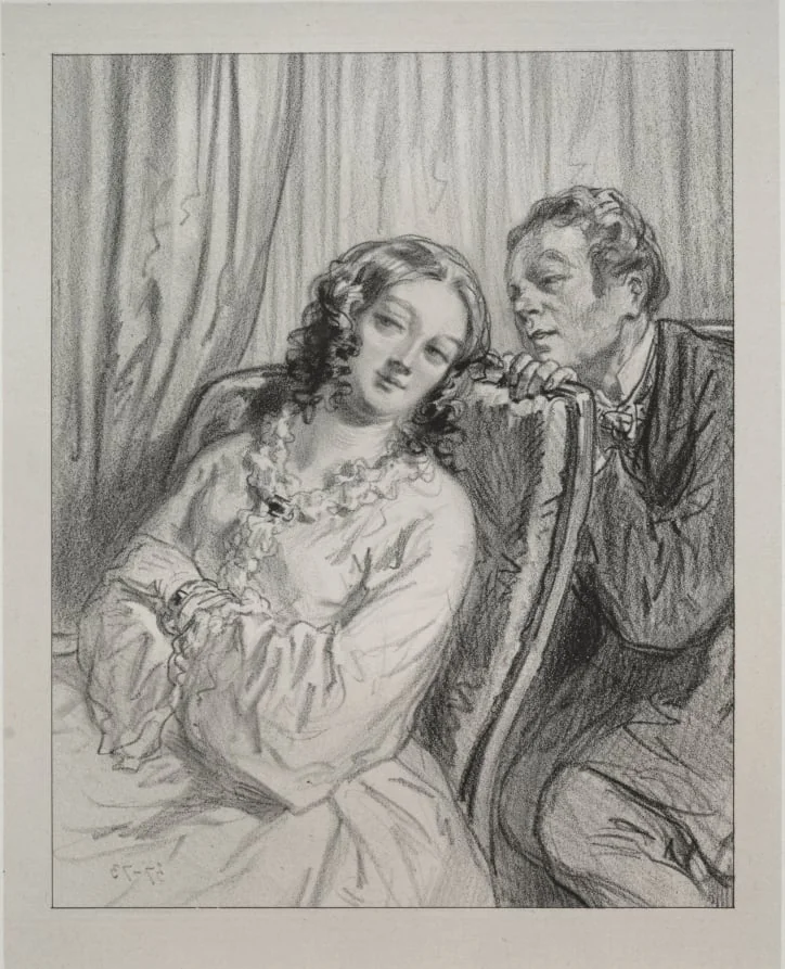 Masques et visages: Par-ci, par-la: M'ame Beauminet, ta majeste..., detail