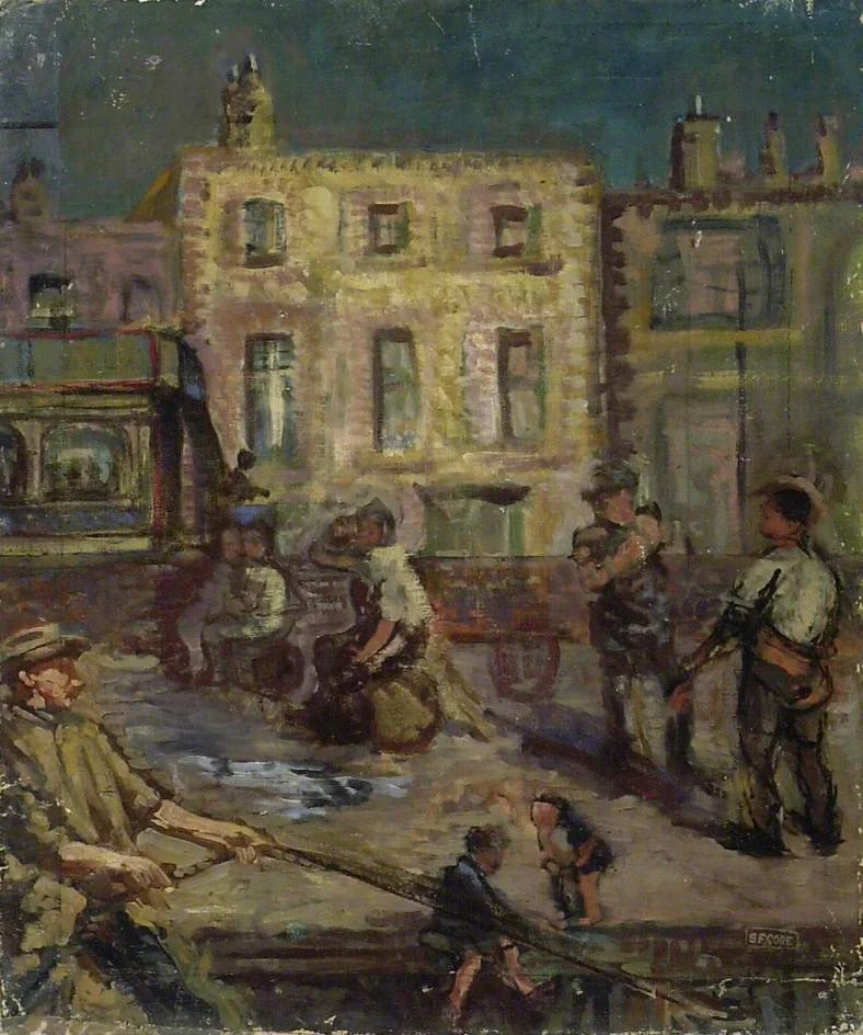 Harbour Scene, detail