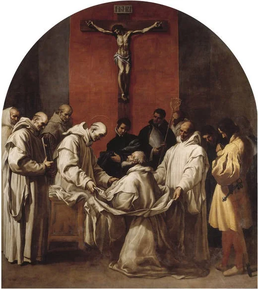 Bishop Hugo wears the Carthusian Habit, detail