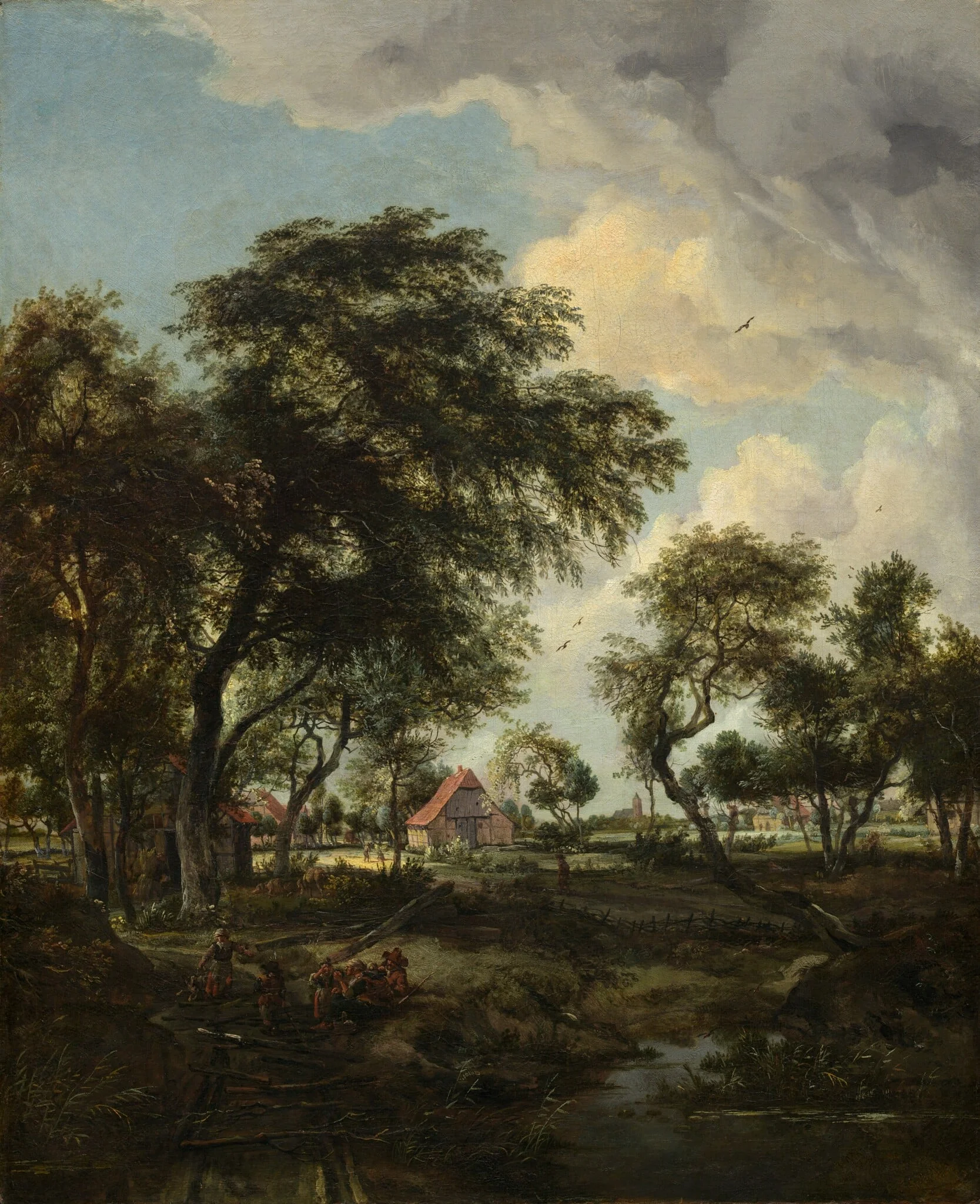 A Farm in the Sunlight, detail
