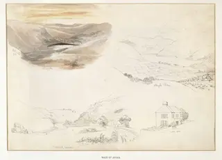 Vale of Avoca, by Daniel Maclise, watercolor, 1825