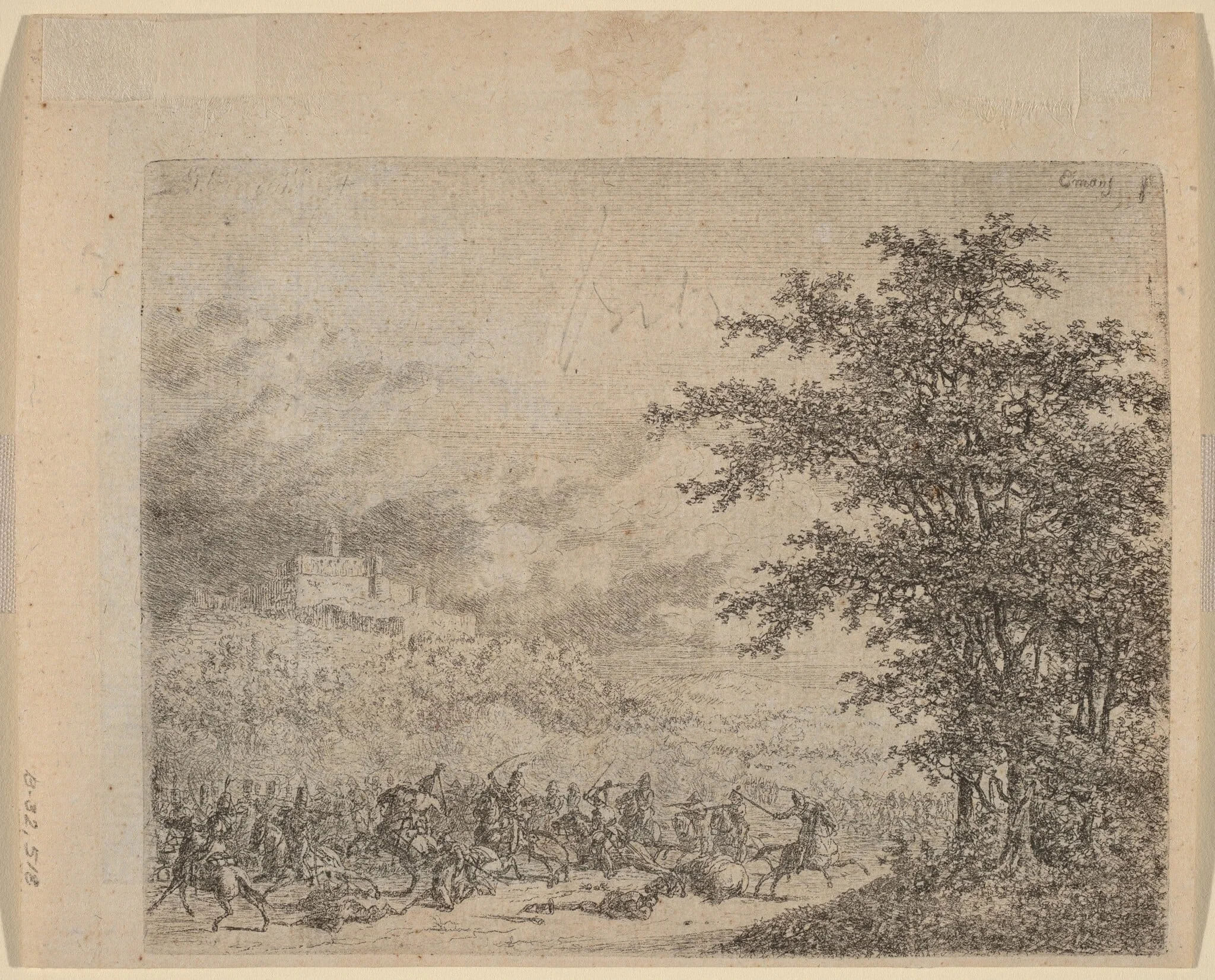 The Affair near Konigstein (L'Affaire pres d e Koenigstein) [verso], detail