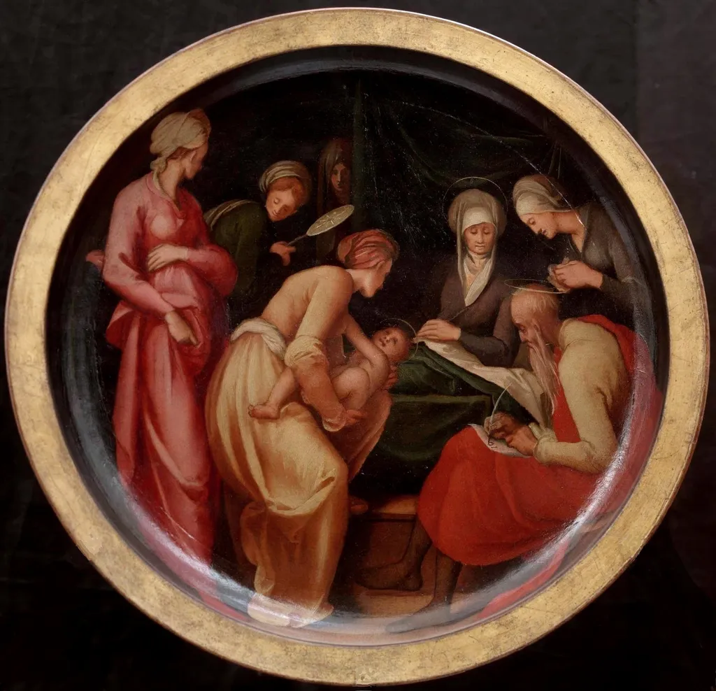 The Birth of John the Baptist, by Pontormo, oil, 1526