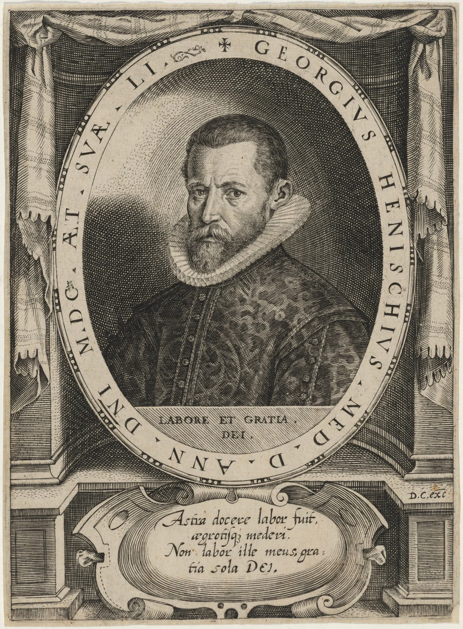 Georgius Henischius, Doctor of Medicine, detail