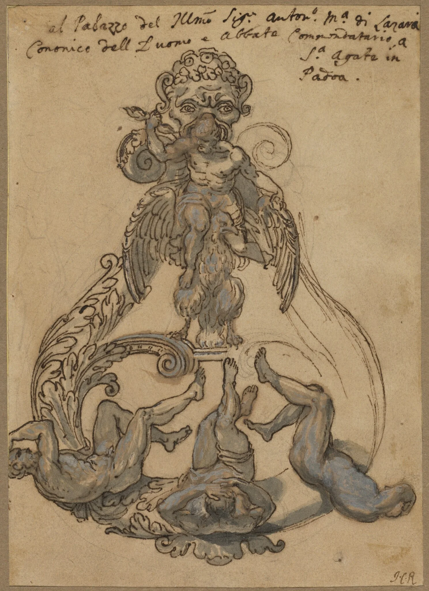 Door Knocker with Zeus Vanguishing Giants, detail