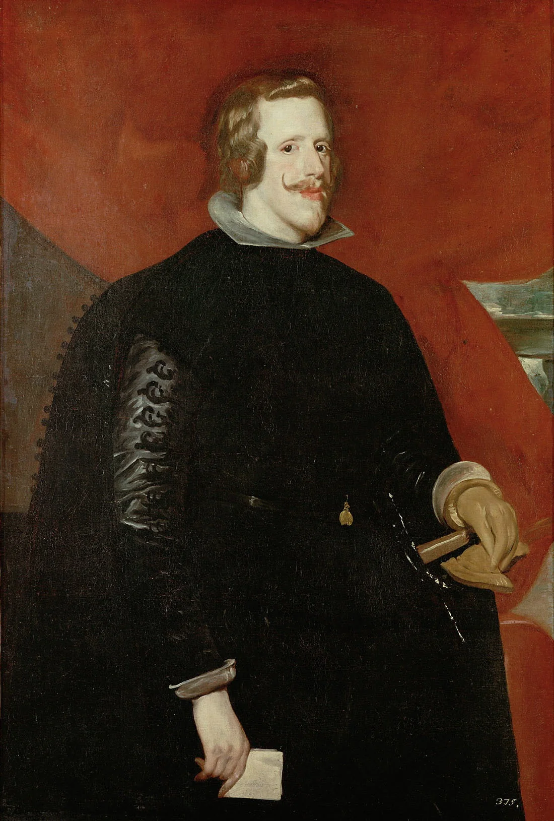 Portrait of Phillip IV of Spain, at three-quarter length, detail