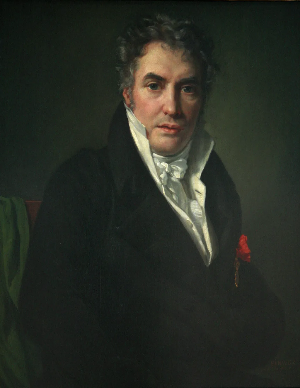 The painter Jacques-Louis David, by François-Joseph Navez, oil, 1817