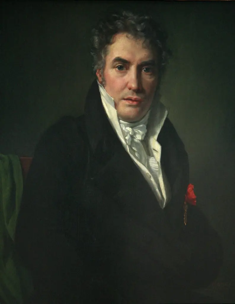 The painter Jacques-Louis David, by François-Joseph Navez, oil, 1817