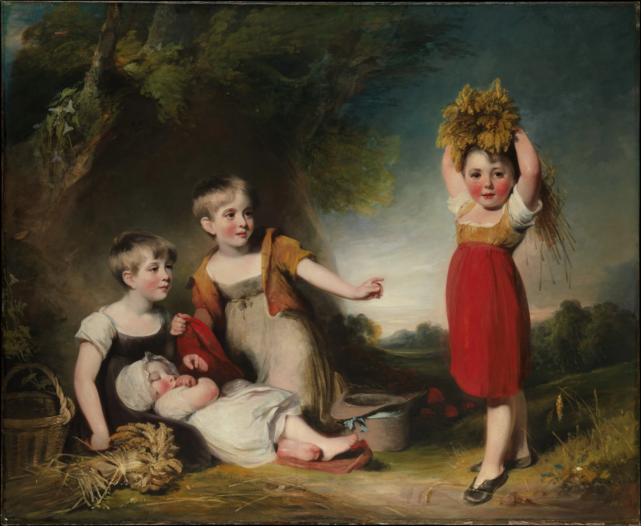 The Grandchildren of Sir William Heathcote, 3rd Baronet, detail