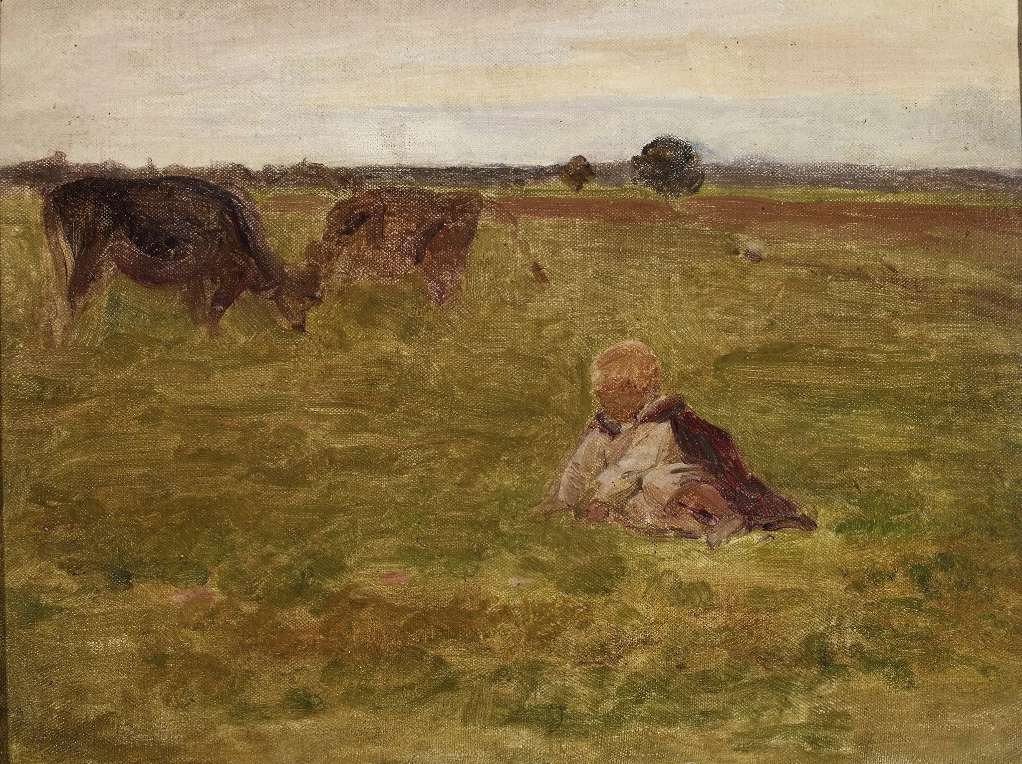 Study I for “Shepherd children”, detail