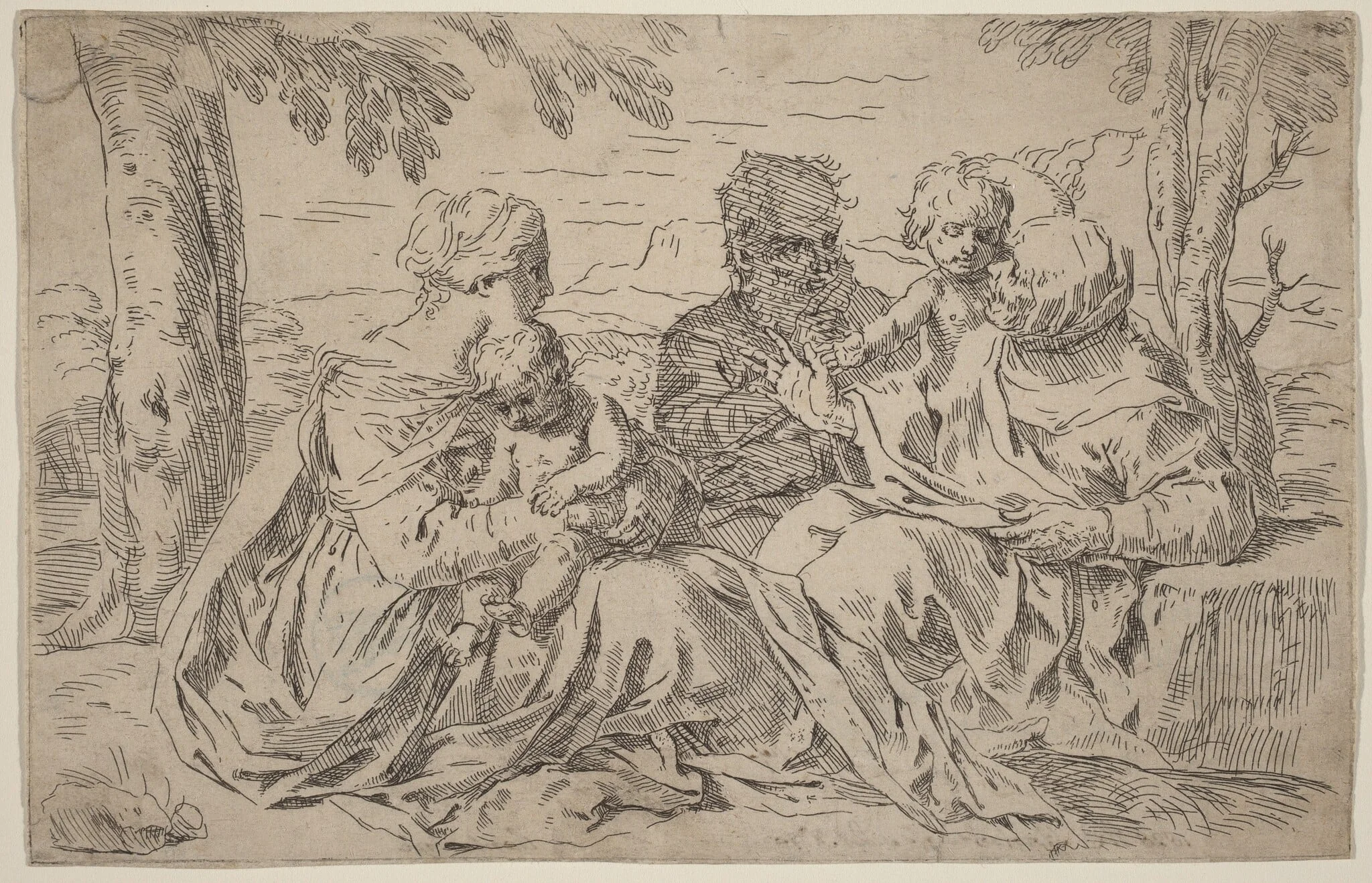 The Holy Family, detail