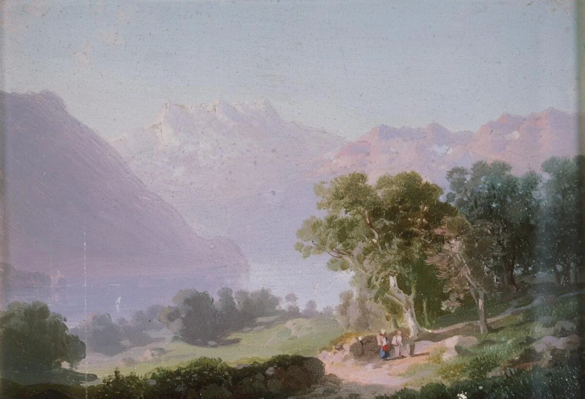 Mountain landscape II, detail