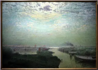 Hemel met maanlicht, by Adriaan Jozef Heymans, unspecified, 1907