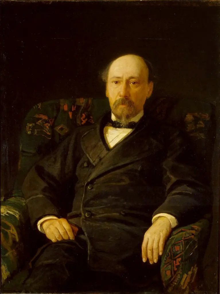 Portrait of Nikolai Nekrasov, by Nikolai Ge, oil, 1872