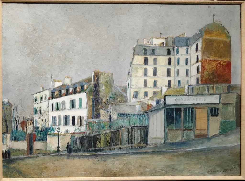 40, Rue Ravignan, by Maurice Utrillo, oil, 1913