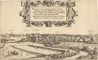 View of Nuremberg from the West [left section], by Hanns Lautensack, ink, 1552
