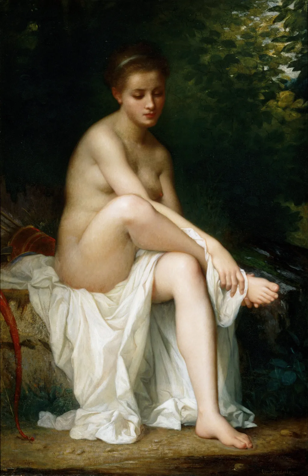 Ismenie, Nymph of Diana, by Charles Landelle, oil, 1890