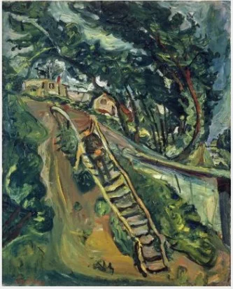 Landscape with Flight of Stairs, detail