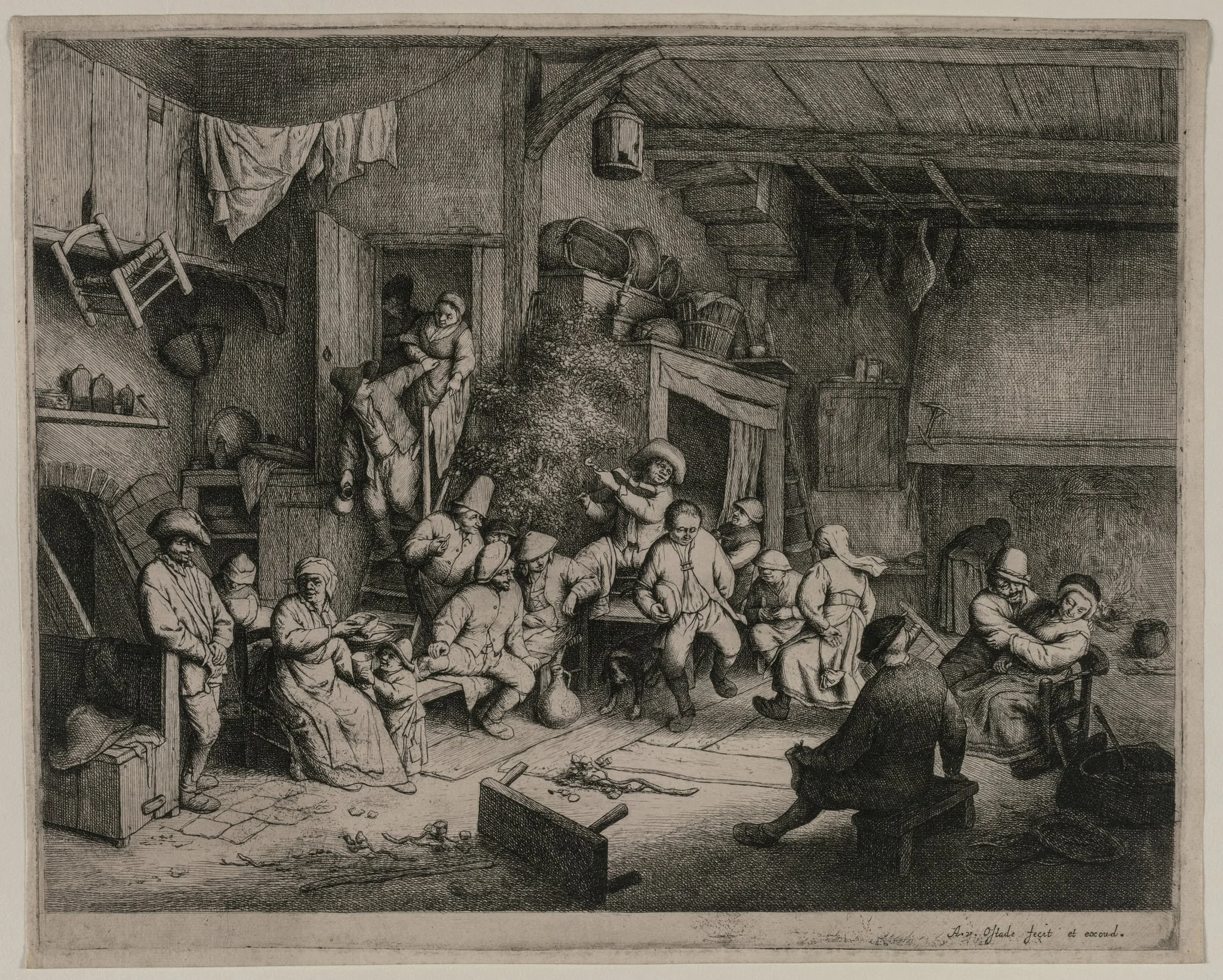 The Dance in the Inn, detail