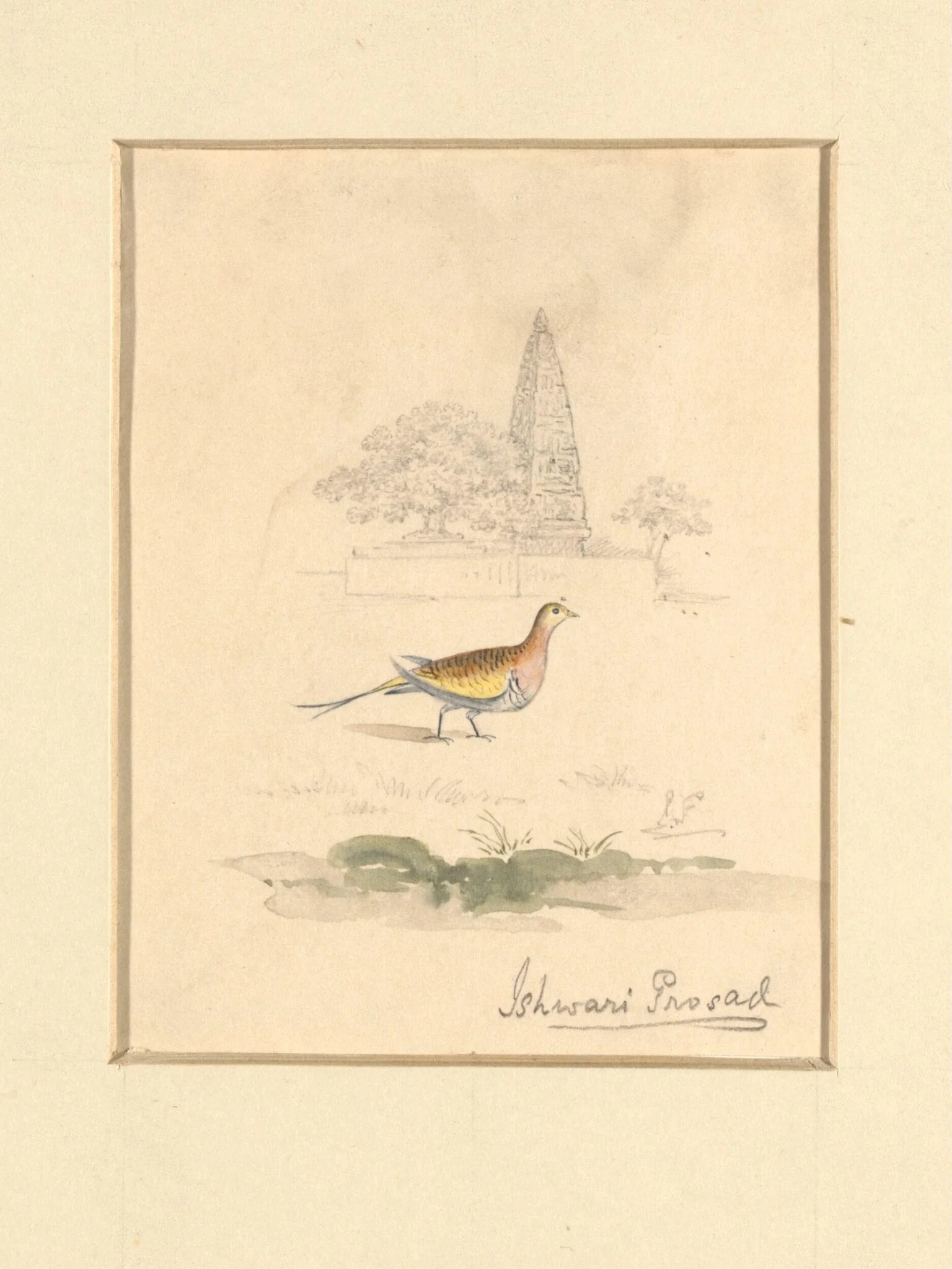 Bird and Temple, detail