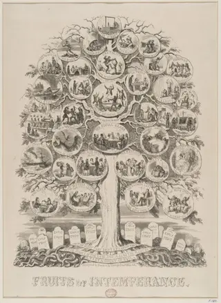 Fruits of Intemperance, by George Cruikshank, 1854
