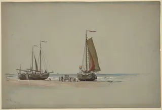 Blankenberge No.3, by William Stanley Haseltine, ink, 1875
