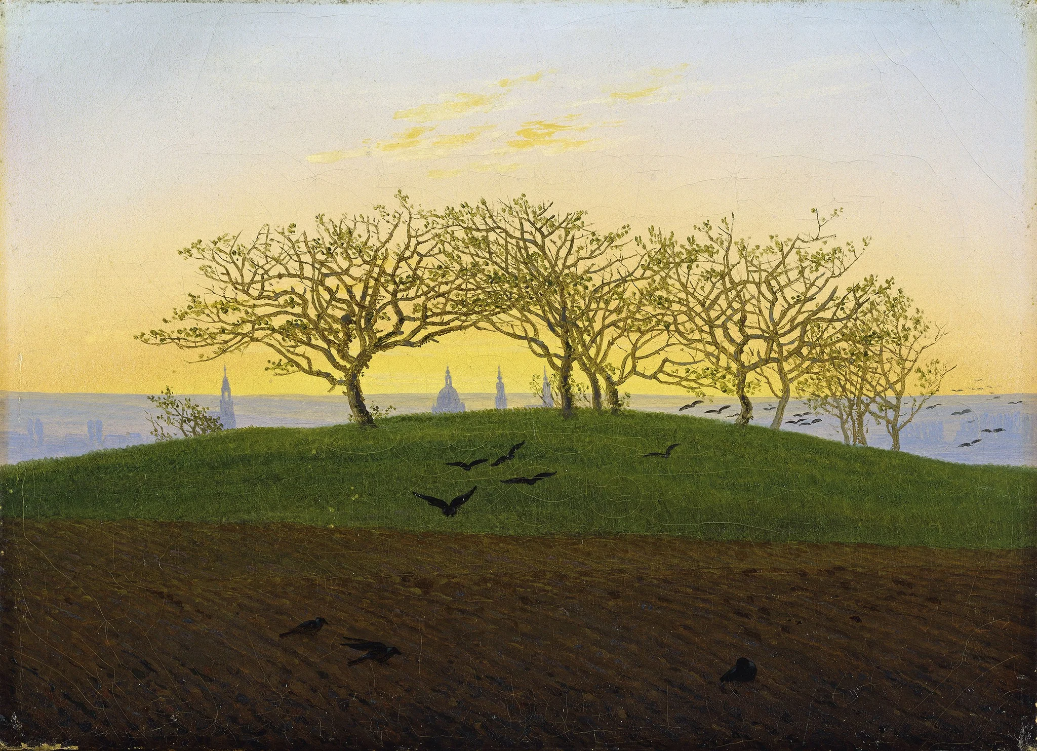 Hill and Ploughed Field near Dresden, detail