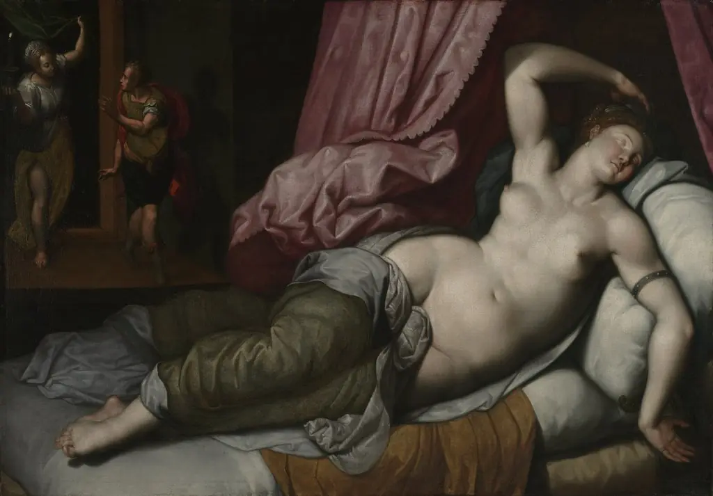 Paris Being Admitted to the Bedchamber of Helen, by Jacob Adriaensz Backer, oil, 1593