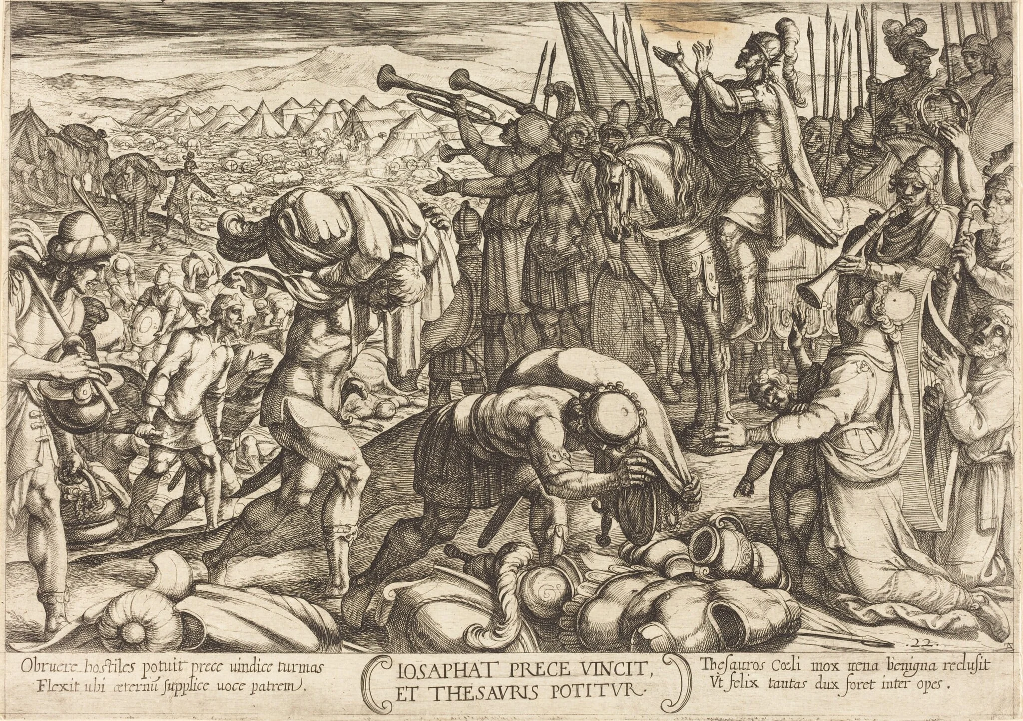 Josaphat Thanking God for His Victory, detail