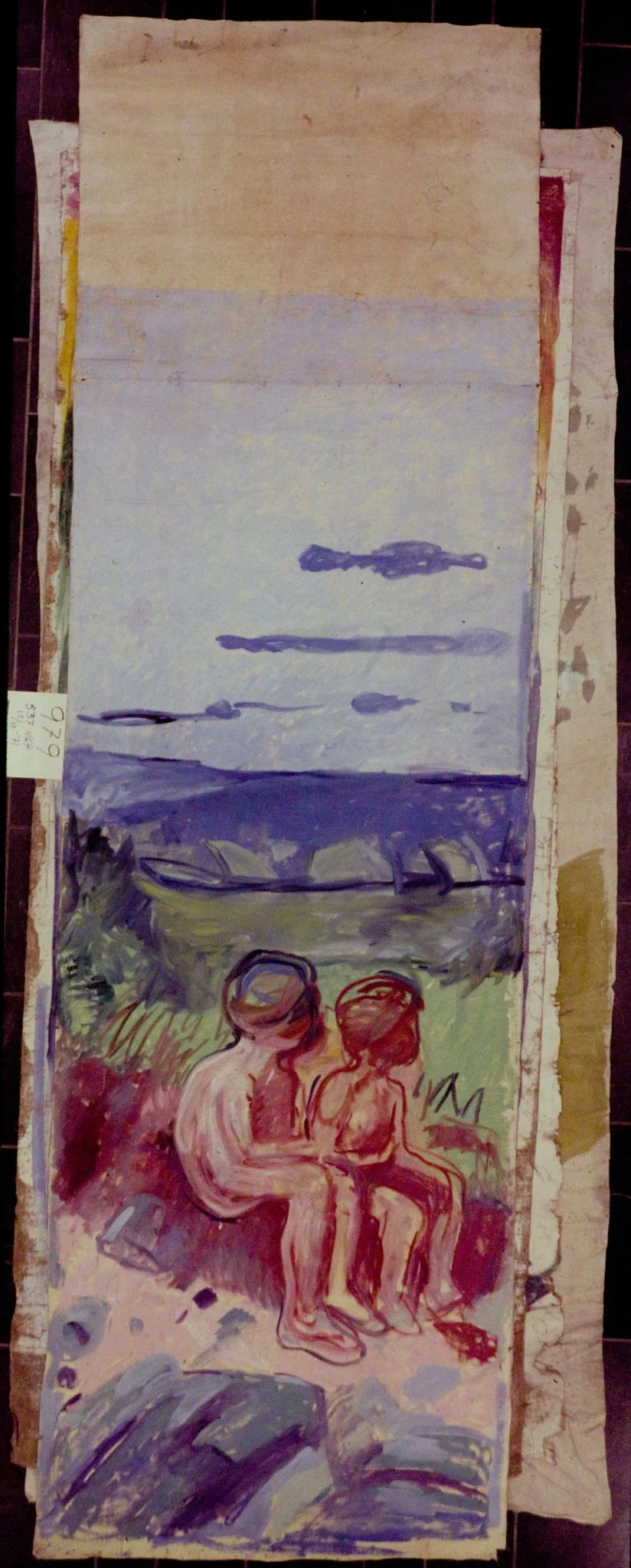 Alma Mater: Two Seated Children, detail