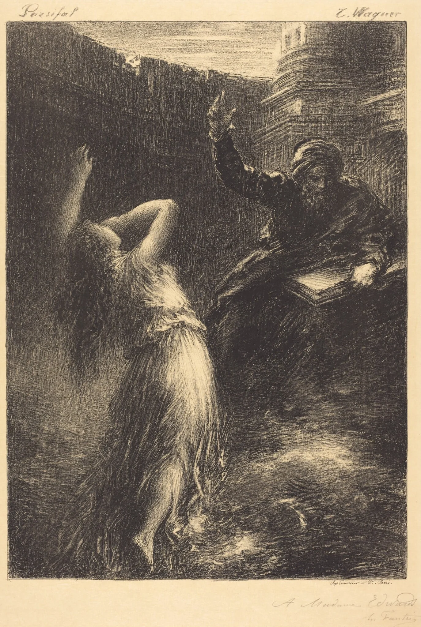 Evocation of Kundry (2nd plate), detail