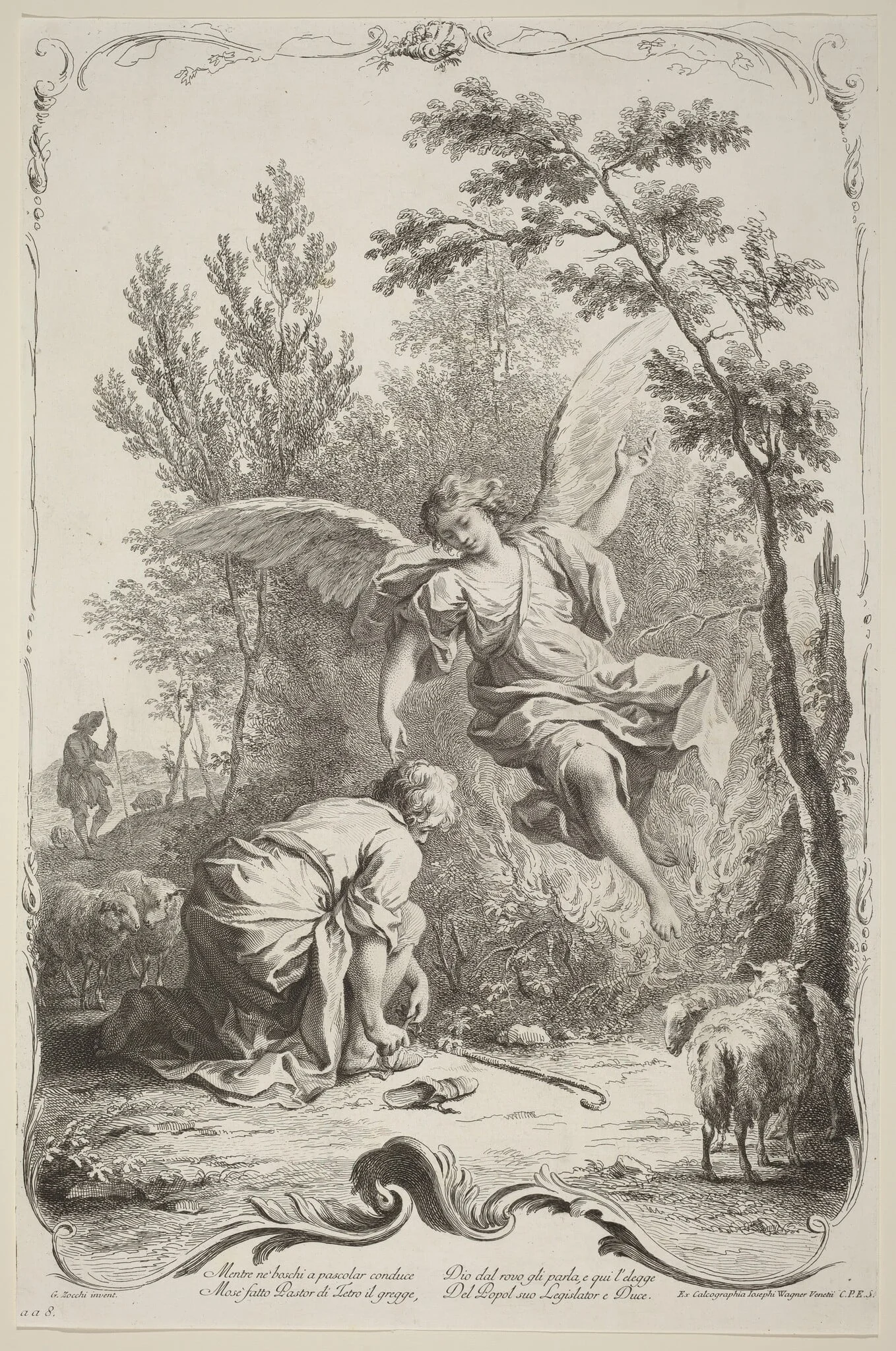 Moses and the Burning Bush, detail
