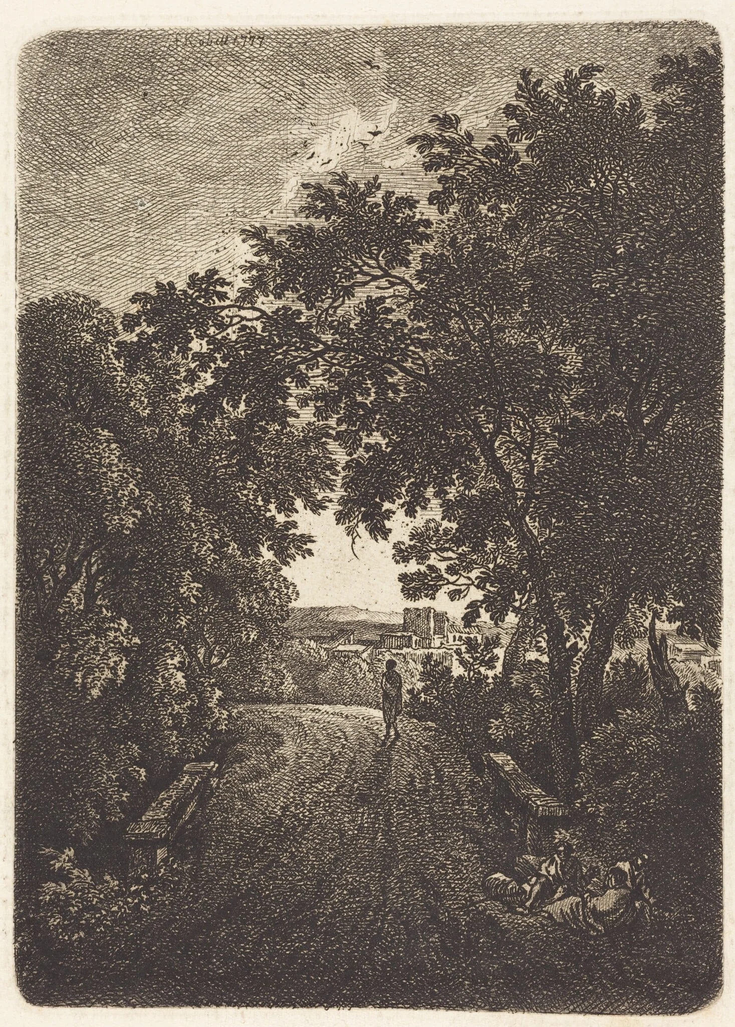 An Evening Stroll, detail