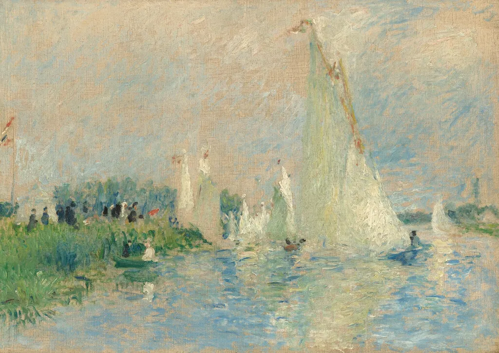 Regatta at Argenteuil, by Auguste Renoir, oil, 1874