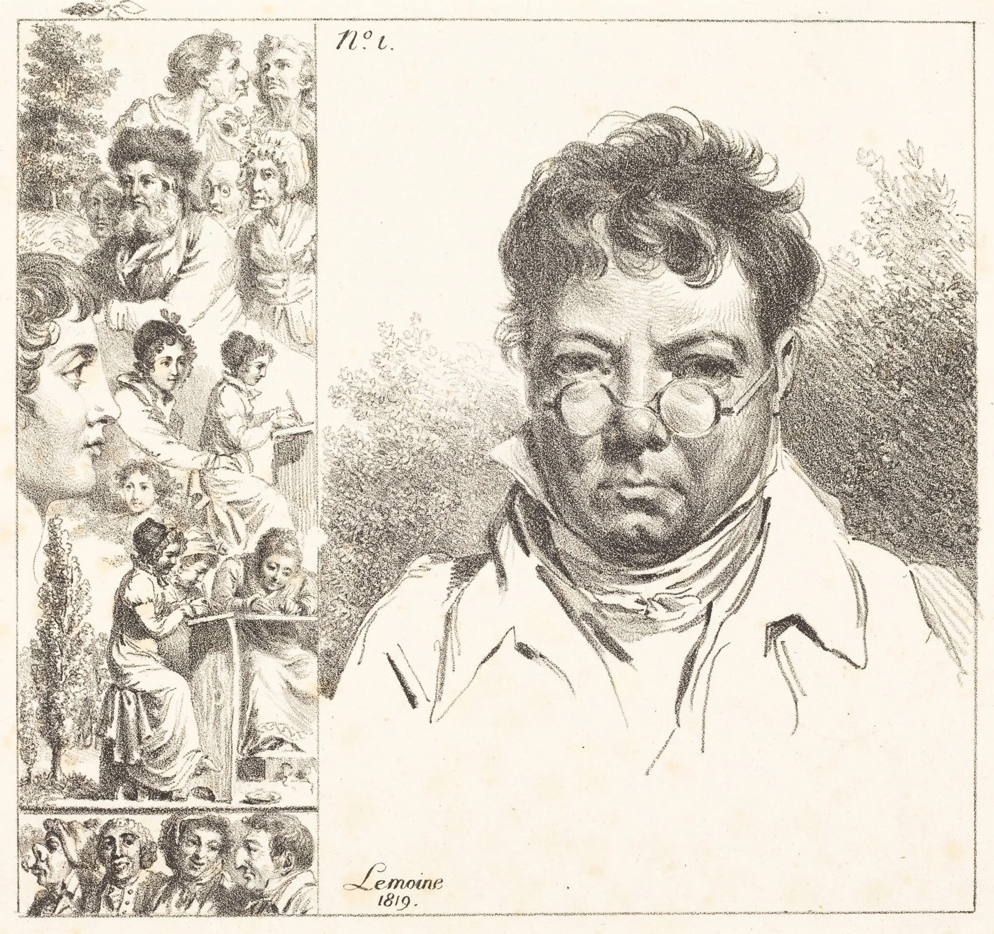 Self-Portrait and Other Heads, detail