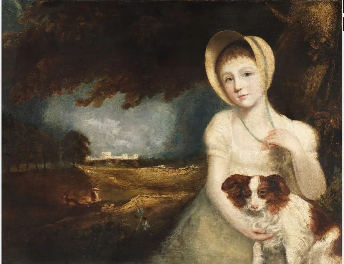 Portrait of a Child with a Dog, detail