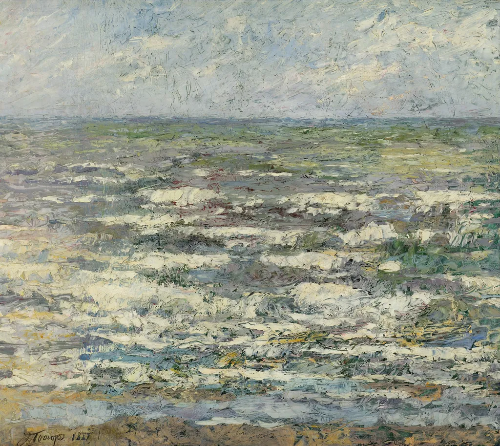 The Sea near Katwijk, by Jan Toorop, oil, 1894