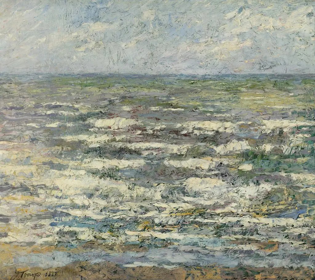 The Sea near Katwijk, by Jan Toorop, oil, 1894