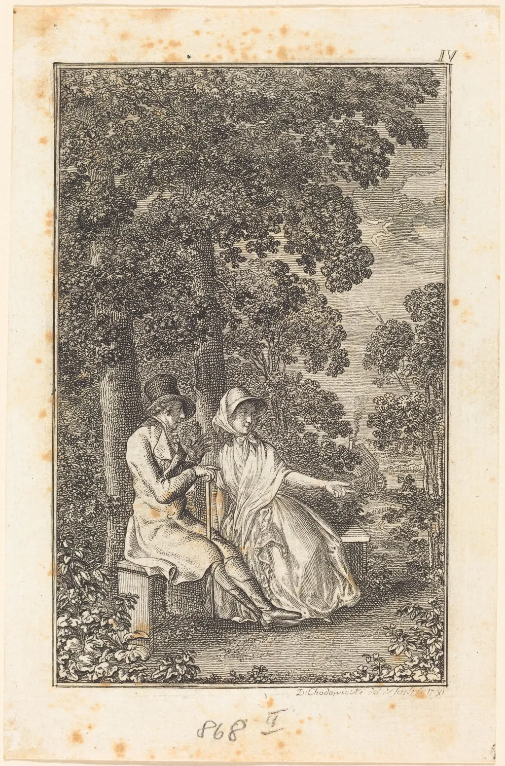 The Voyage to Paris, by Daniel Nikolaus Chodowiecki, ink, 1798