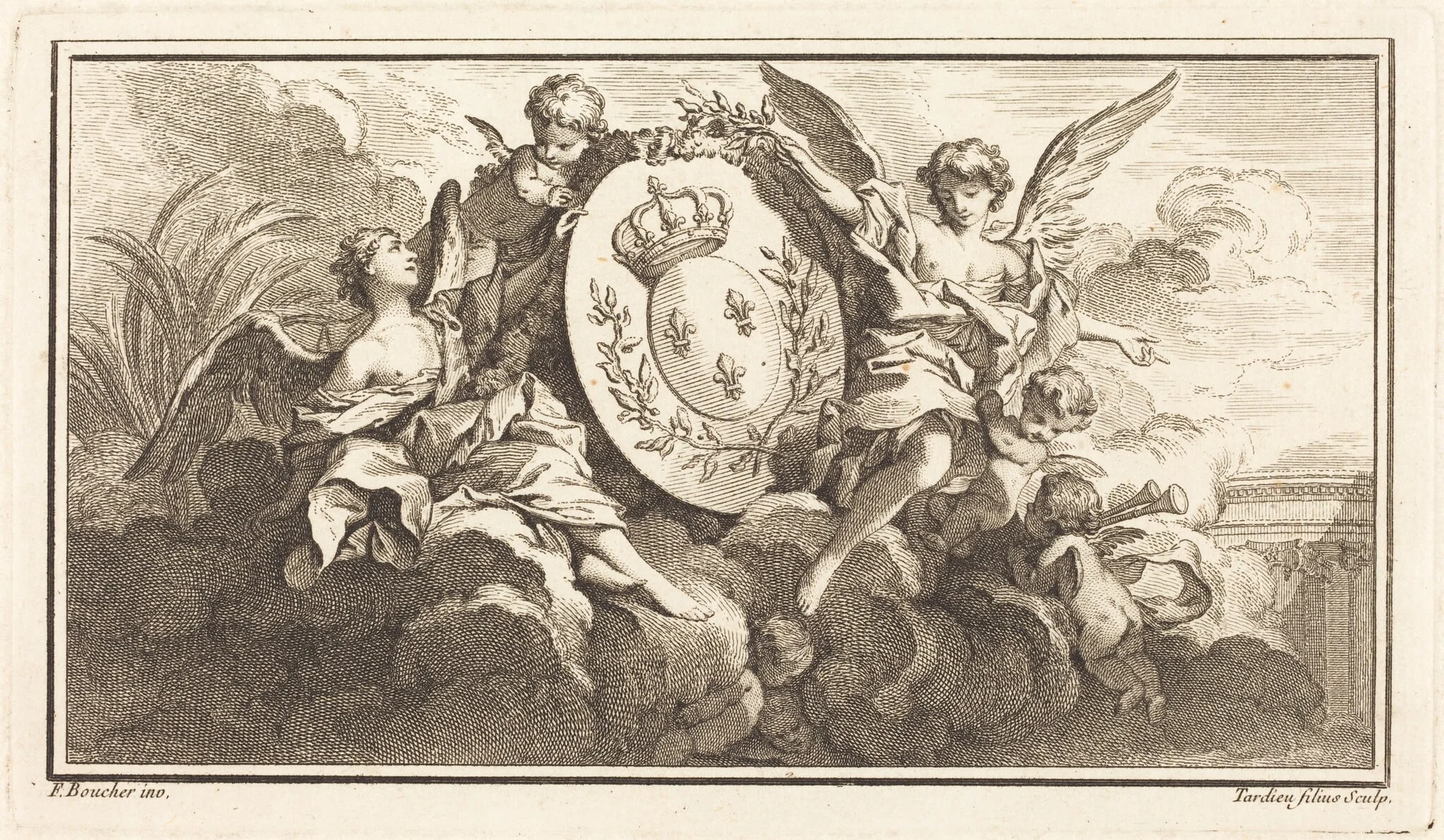 Royal Coat of Arms of Louis XV, detail