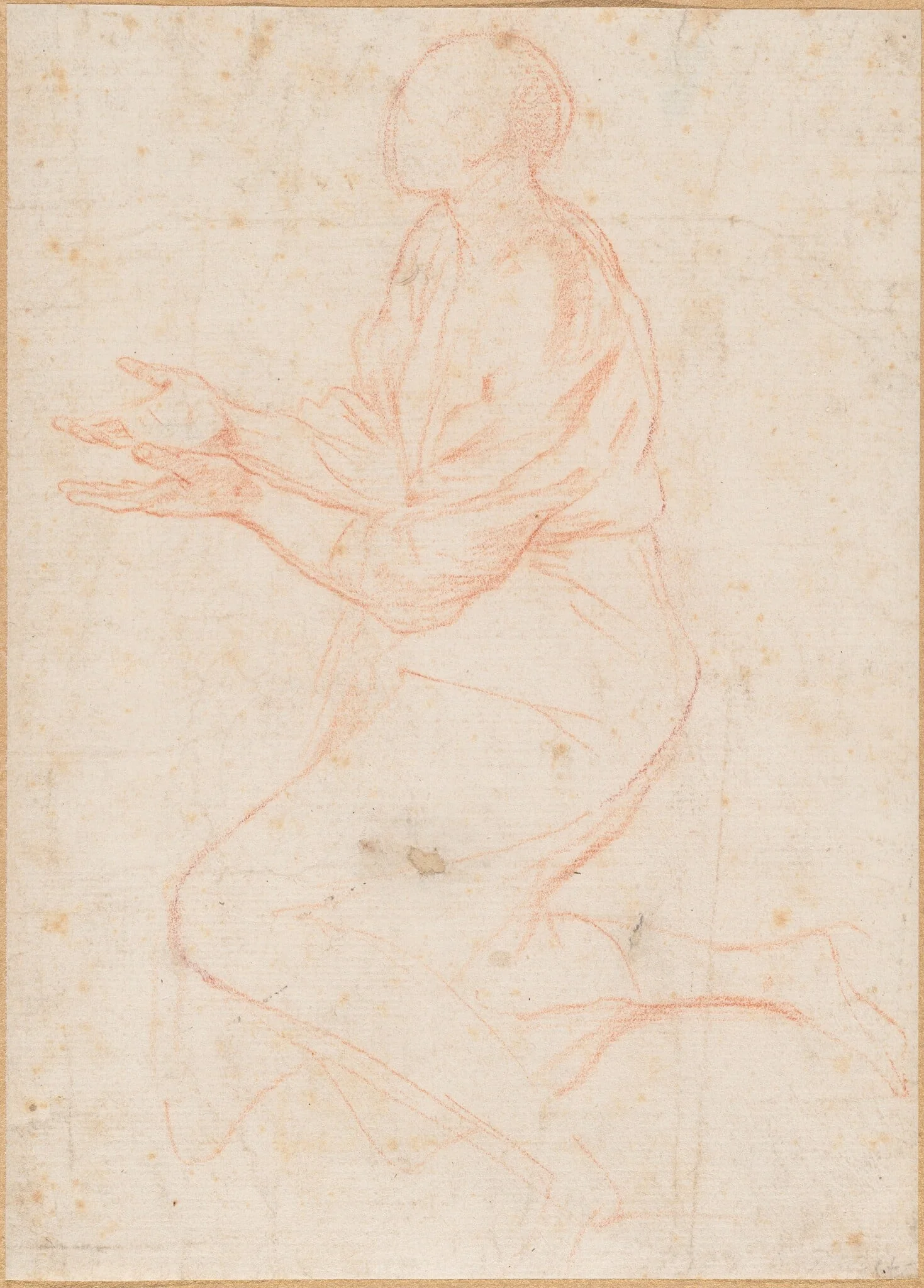 Kneeling Angel, detail