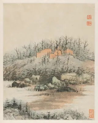 Reminiscences of Qinhuai River, by Shitao, unspecified, 1674