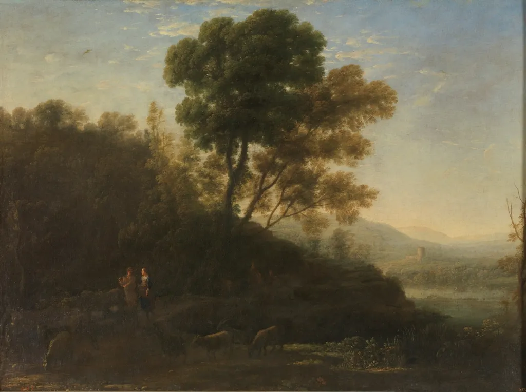 Setting out with the Herd, by Claude Lorrain, oil, 1636