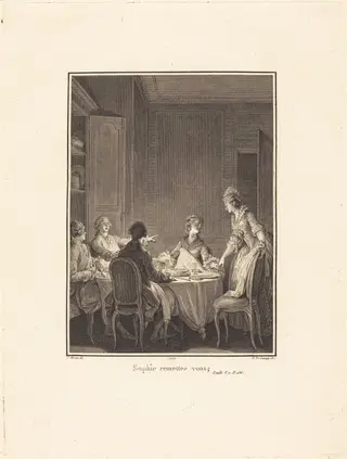 Sophie remettez-vous, by Nicolas Delaunay, ink, 1779