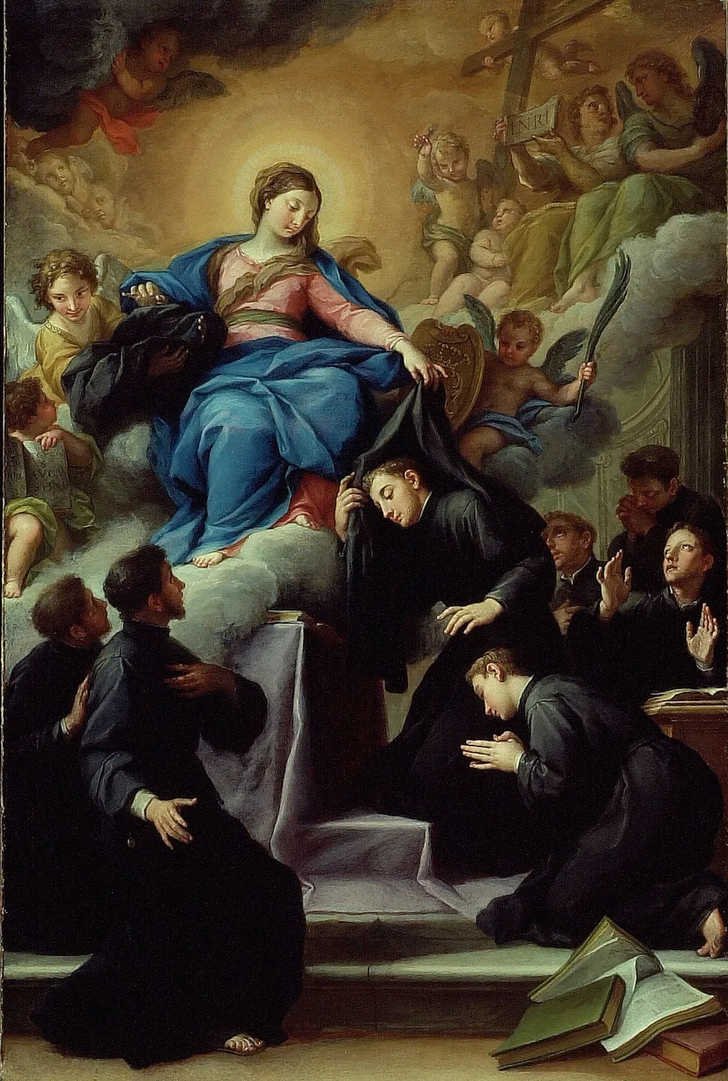 The Madonna with the Seven Founders of the Servite Order, by Agostino Masucci, oil, 1728