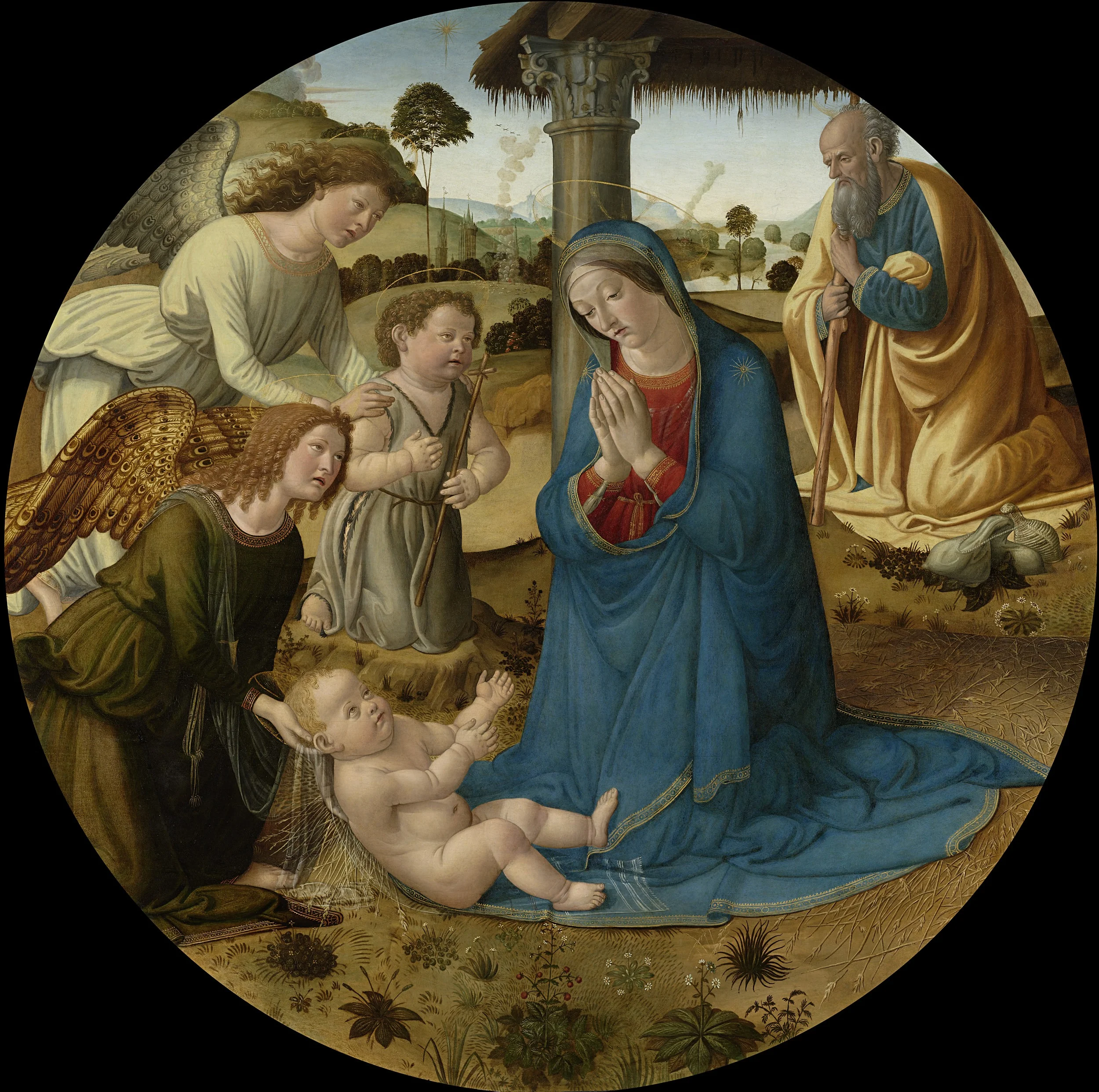 The Adoration of the Christ Child, detail